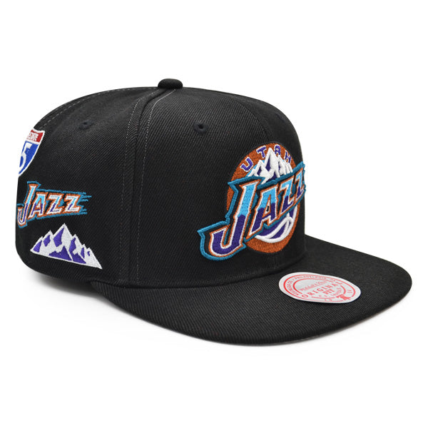 MENS MITCHELL & NESS NBA HYPERLOCAL SNAPBACK HWC JAZZ - BLACK