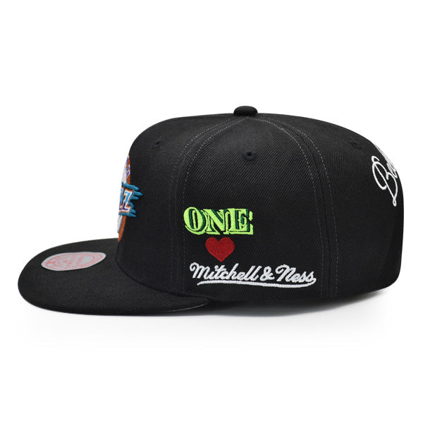 MENS MITCHELL & NESS NBA HYPERLOCAL SNAPBACK HWC JAZZ - BLACK