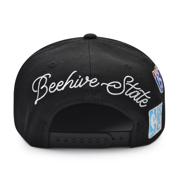 MENS MITCHELL & NESS NBA HYPERLOCAL SNAPBACK HWC JAZZ - BLACK