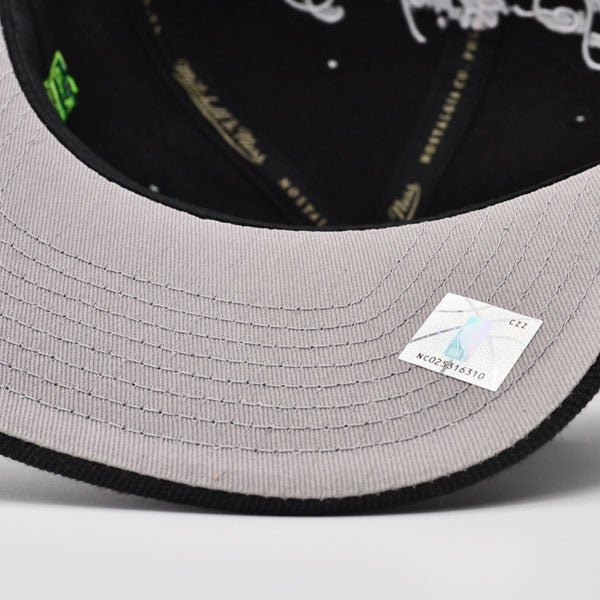 MENS MITCHELL & NESS NBA HYPERLOCAL SNAPBACK HWC JAZZ - BLACK