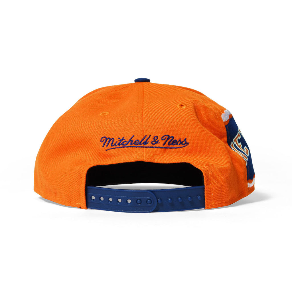 MENS MITCHELL & NESS NBA JUMBOTRON SNAPBACK HWC KNICKS - ORANGE-ROYAL