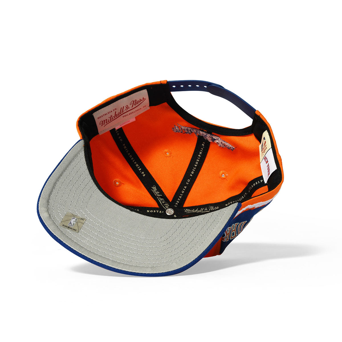MENS MITCHELL & NESS NBA JUMBOTRON SNAPBACK HWC KNICKS - ORANGE-ROYAL