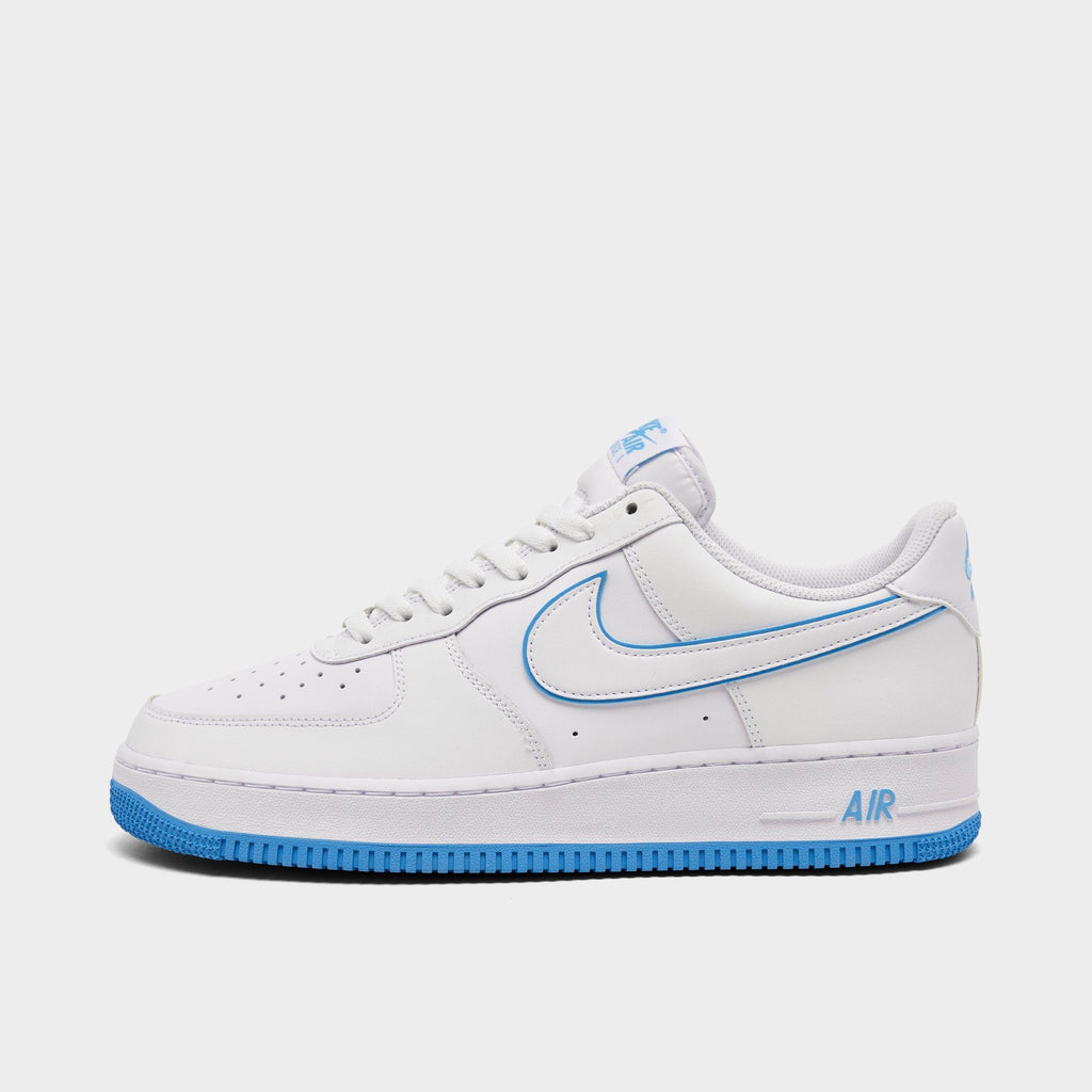 [DV0788-101] MENS NIKE AIR FORCE 1 '07 LOW 'WHITE UNIVERSITY BLUE SOLE'