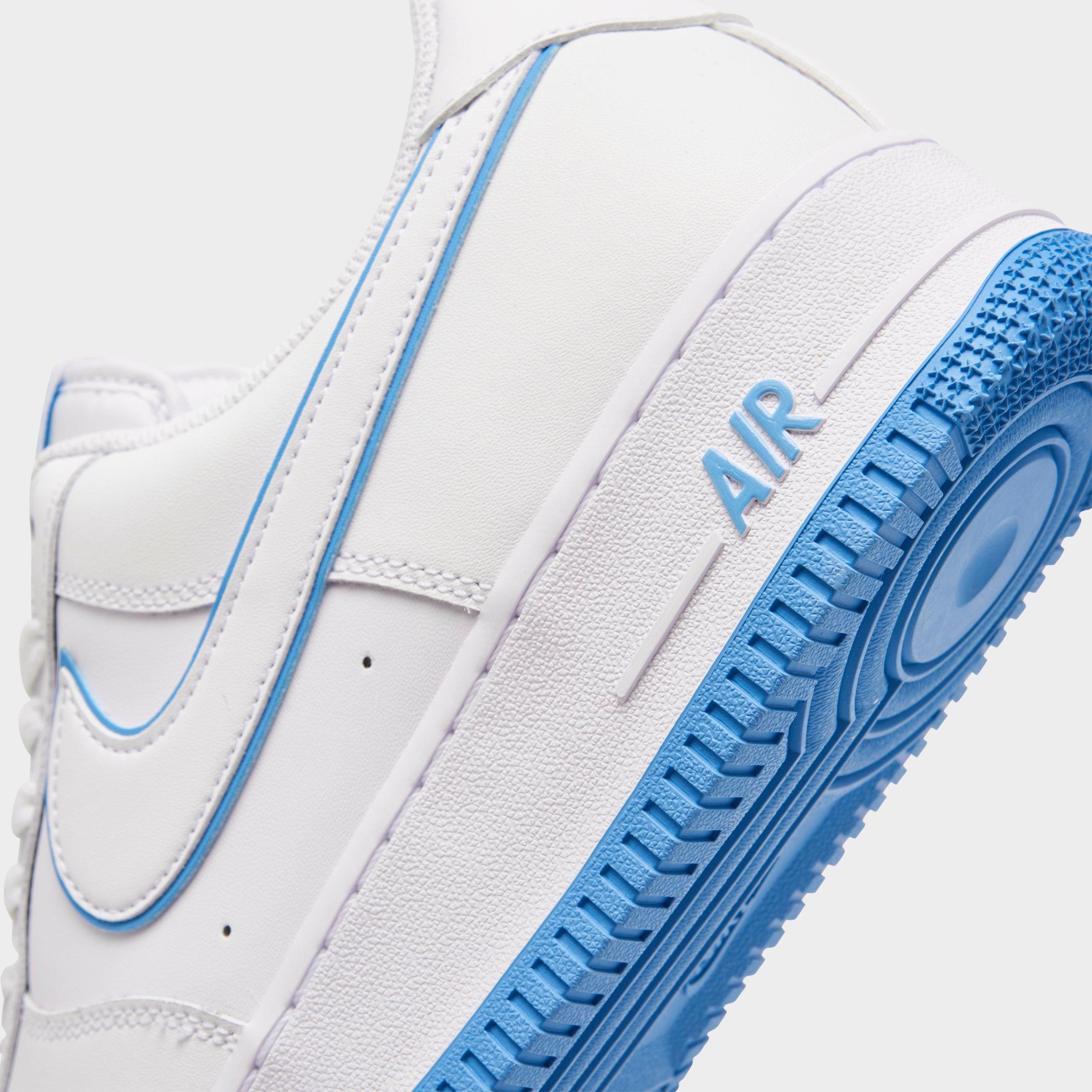 [DV0788-101] MENS NIKE AIR FORCE 1 '07 LOW 'WHITE UNIVERSITY BLUE SOLE'