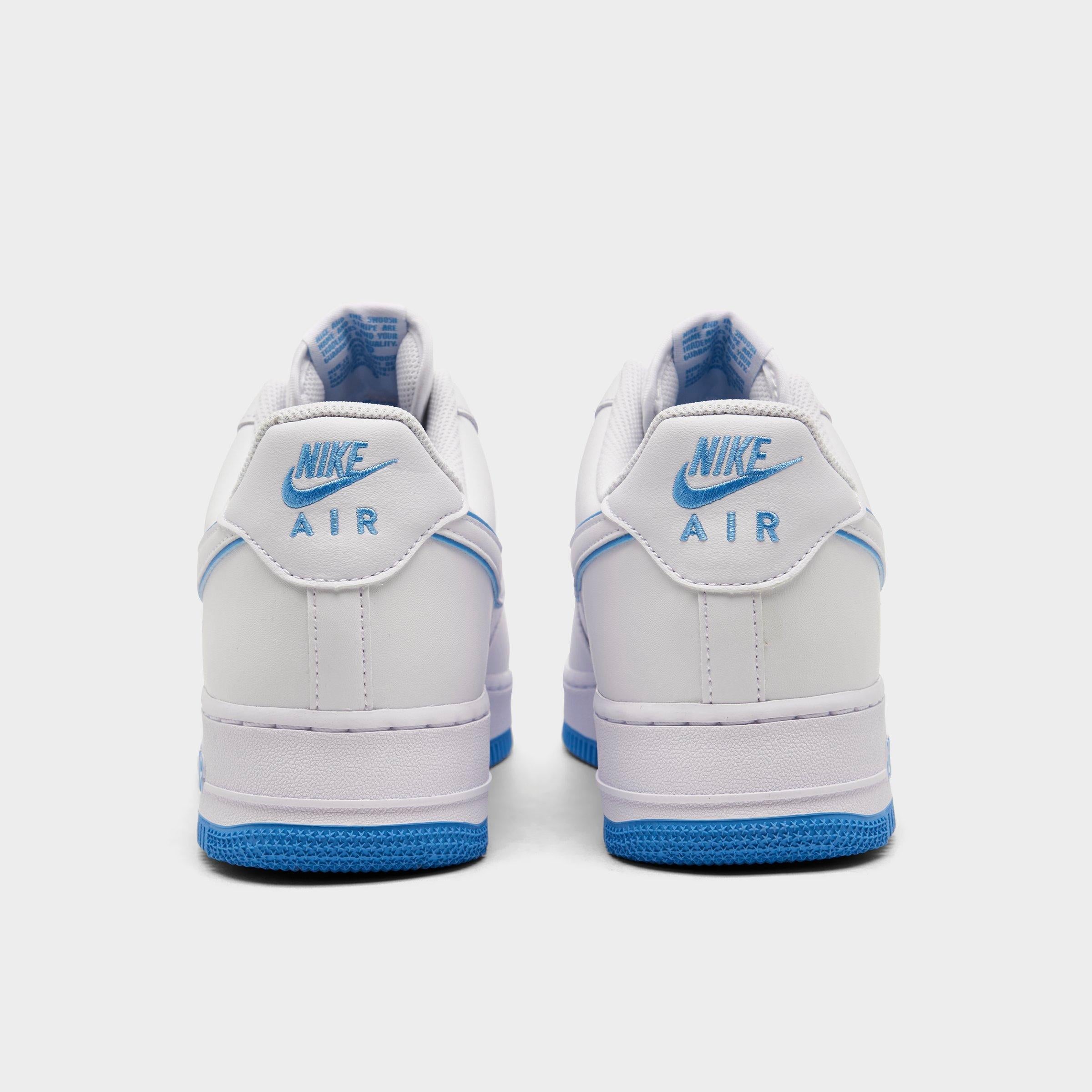 [DV0788-101] MENS NIKE AIR FORCE 1 '07 LOW 'WHITE UNIVERSITY BLUE SOLE'