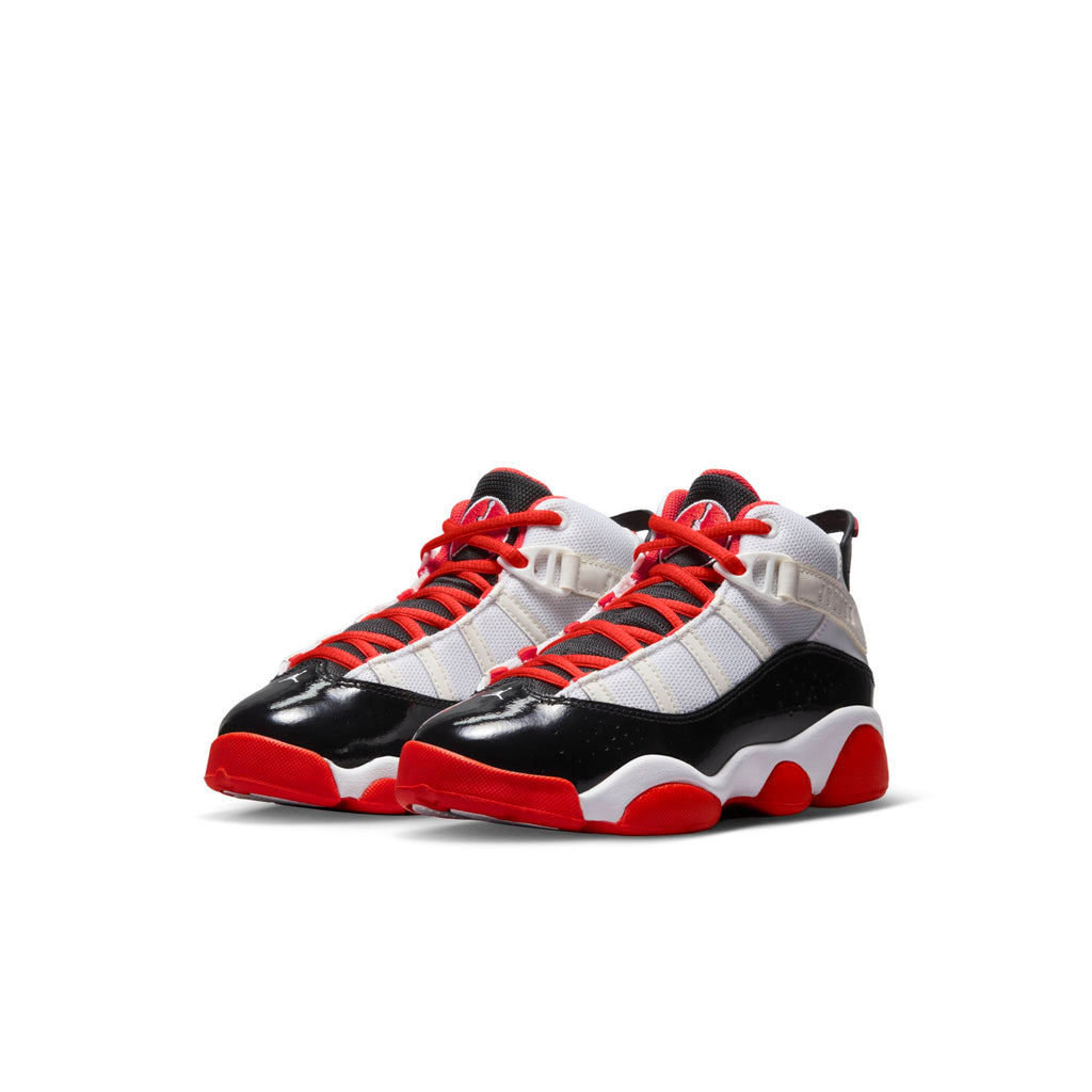 [DV1343-108] Preschool Air Jordan 6 RINGS PS 'WHITE BLACK TEAM ORANGE'