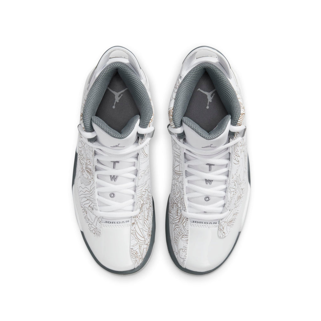 [DV1360-107] Grade School Air Jordan DUB ZERO GS 'WHITE COOL GREY'