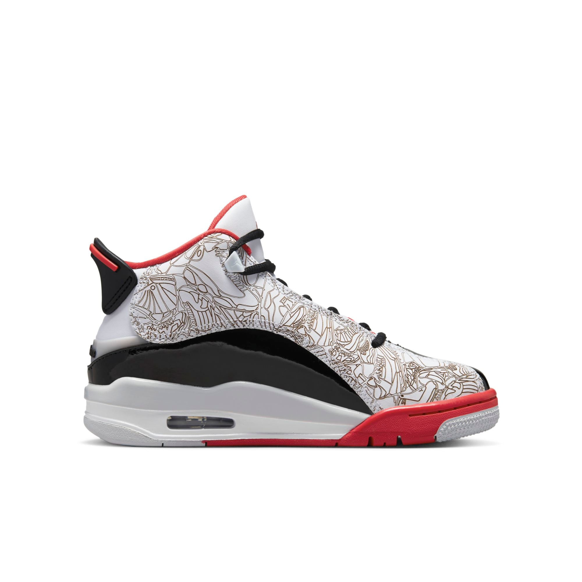 [DV1360-160] Grade School Air Jordan DUB ZERO 'WHITE VARSITY RED (2022) (GS)'