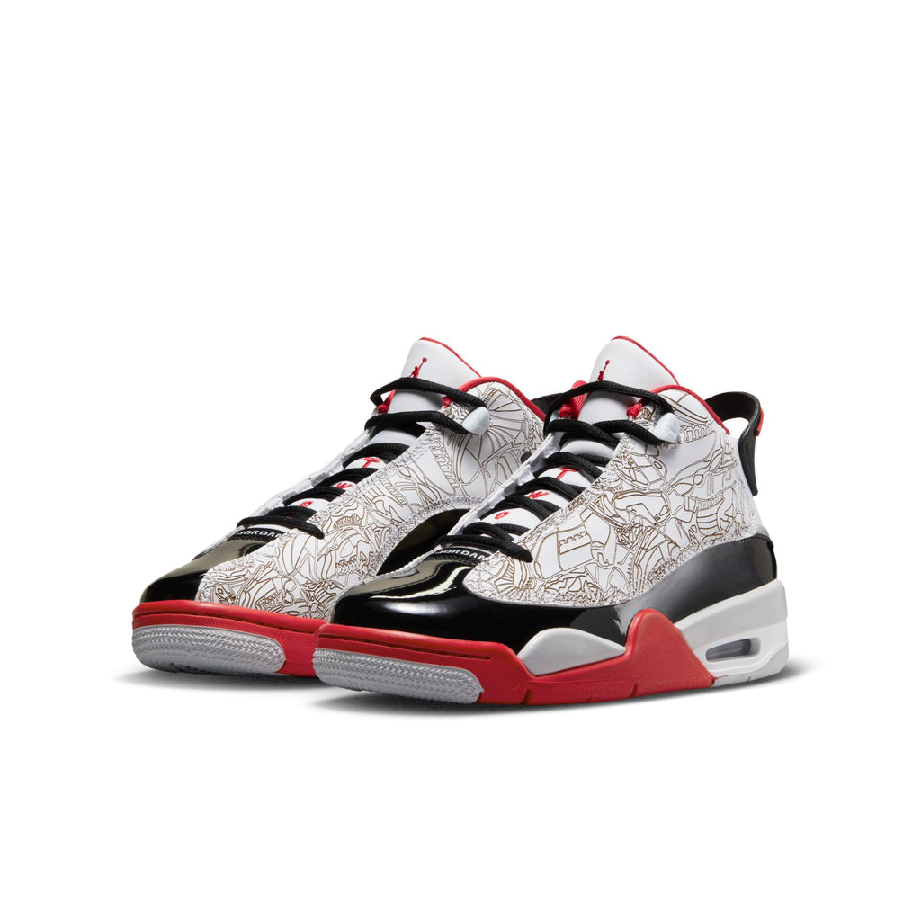 [DV1360-160] Grade School Air Jordan DUB ZERO 'WHITE VARSITY RED (2022) (GS)'
