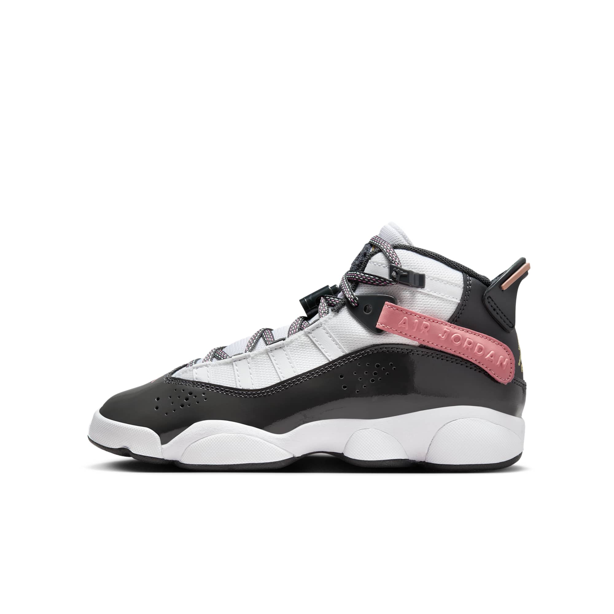 [DV3178-101] GRADE SCHOOL AIR JORDAN 6 RINGS 'WHITE RED STARDUST VAPOR GREEN ANTHRACITE (GS)'