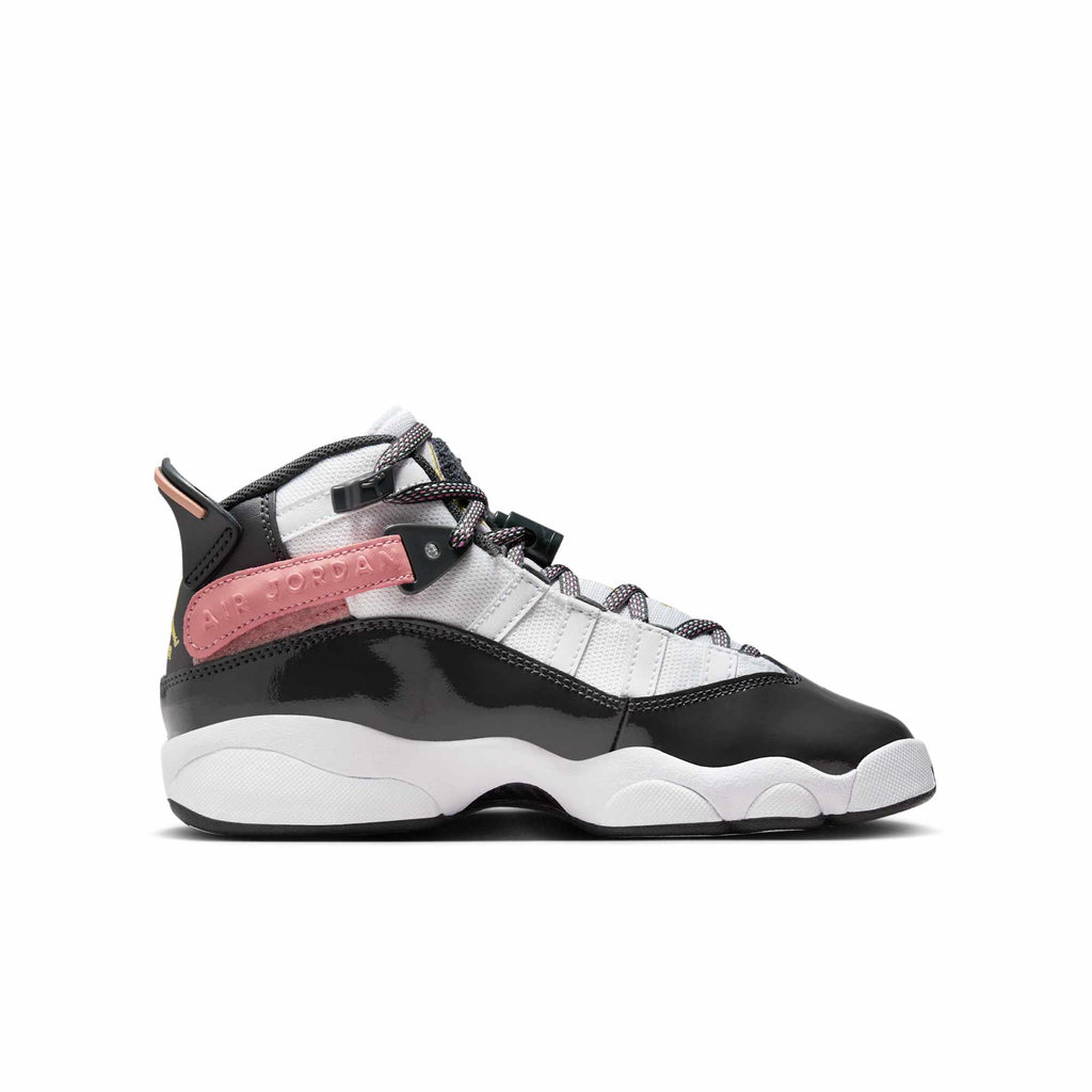 [DV3178-101] GRADE SCHOOL AIR JORDAN 6 RINGS 'WHITE RED STARDUST VAPOR GREEN ANTHRACITE (GS)'