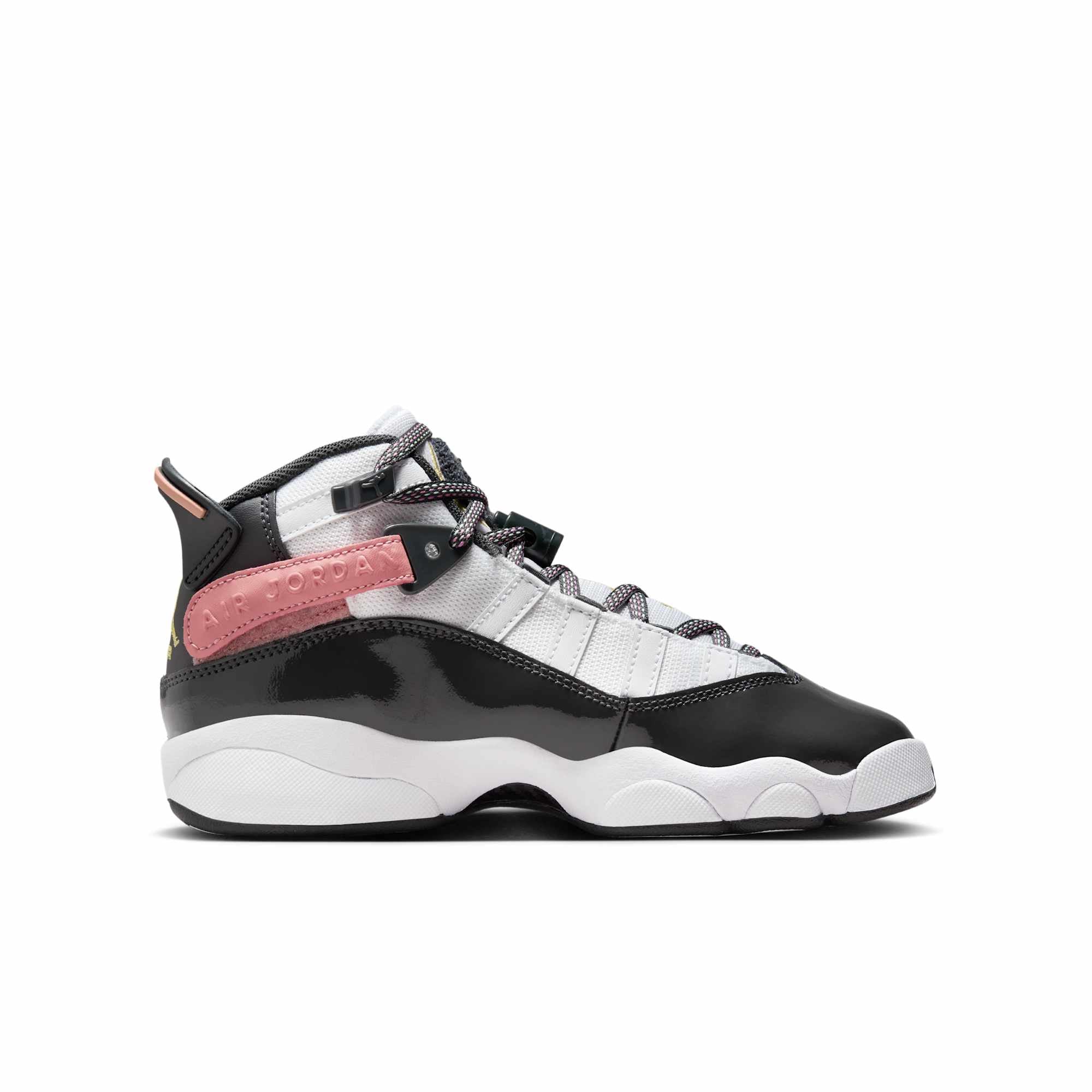 [DV3178-101] GRADE SCHOOL AIR JORDAN 6 RINGS 'WHITE RED STARDUST VAPOR GREEN ANTHRACITE (GS)'
