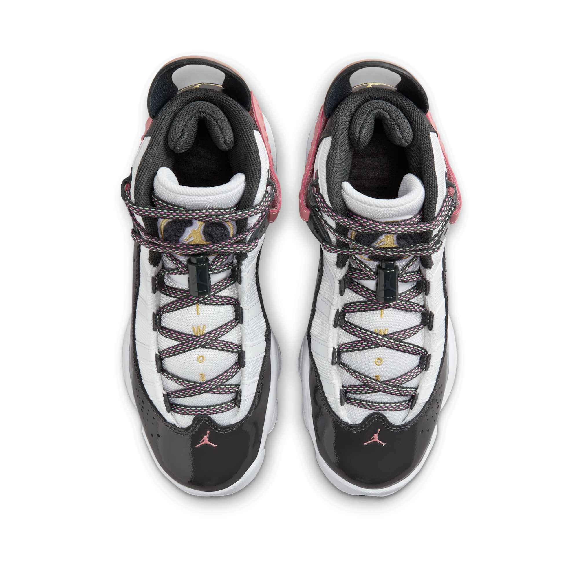 [DV3178-101] GRADE SCHOOL AIR JORDAN 6 RINGS 'WHITE RED STARDUST VAPOR GREEN ANTHRACITE (GS)'