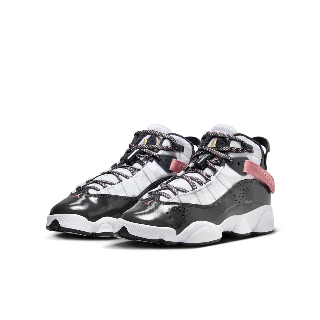 [DV3178-101] GRADE SCHOOL AIR JORDAN 6 RINGS 'WHITE RED STARDUST VAPOR GREEN ANTHRACITE (GS)'