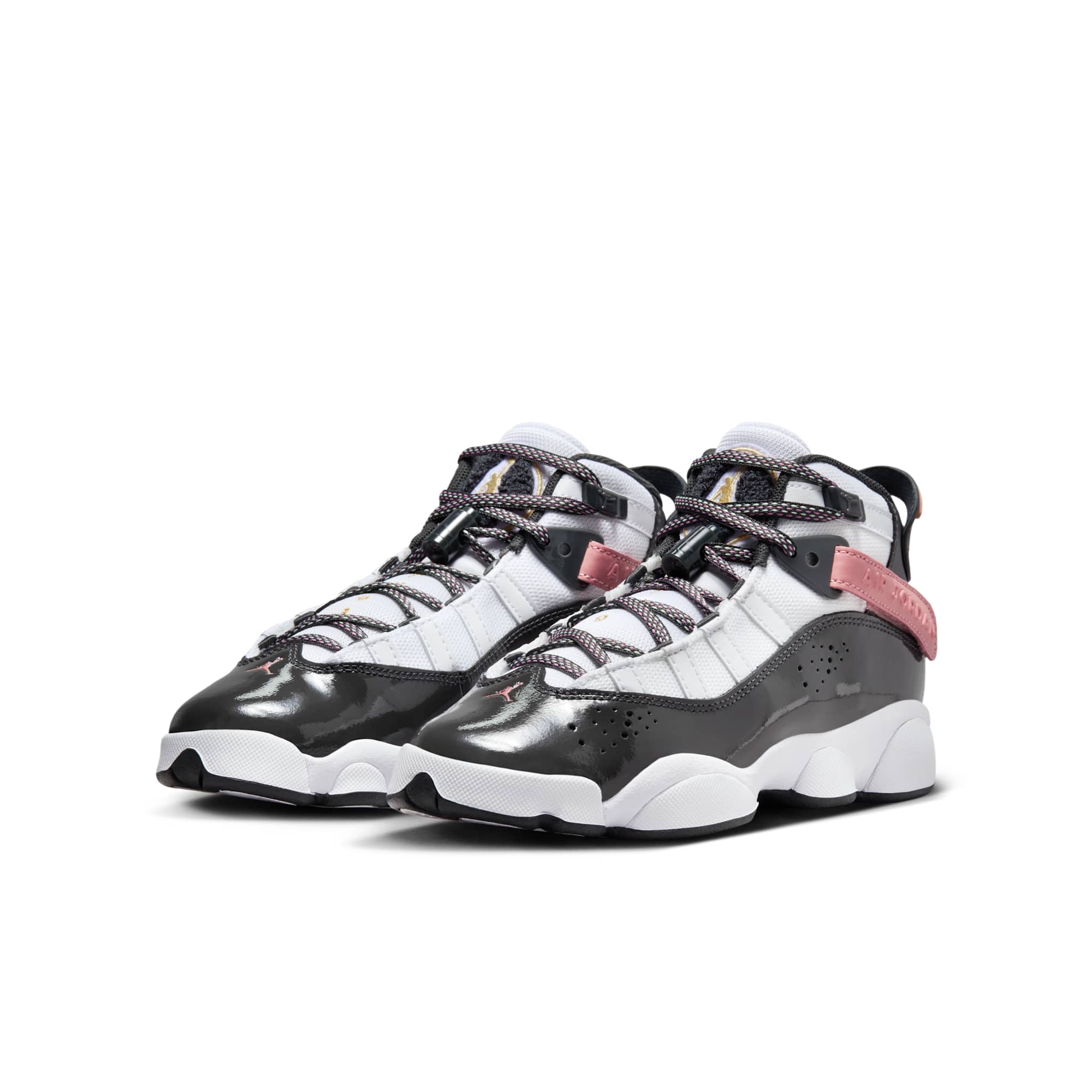 [DV3178-101] GRADE SCHOOL AIR JORDAN 6 RINGS 'WHITE RED STARDUST VAPOR GREEN ANTHRACITE (GS)'
