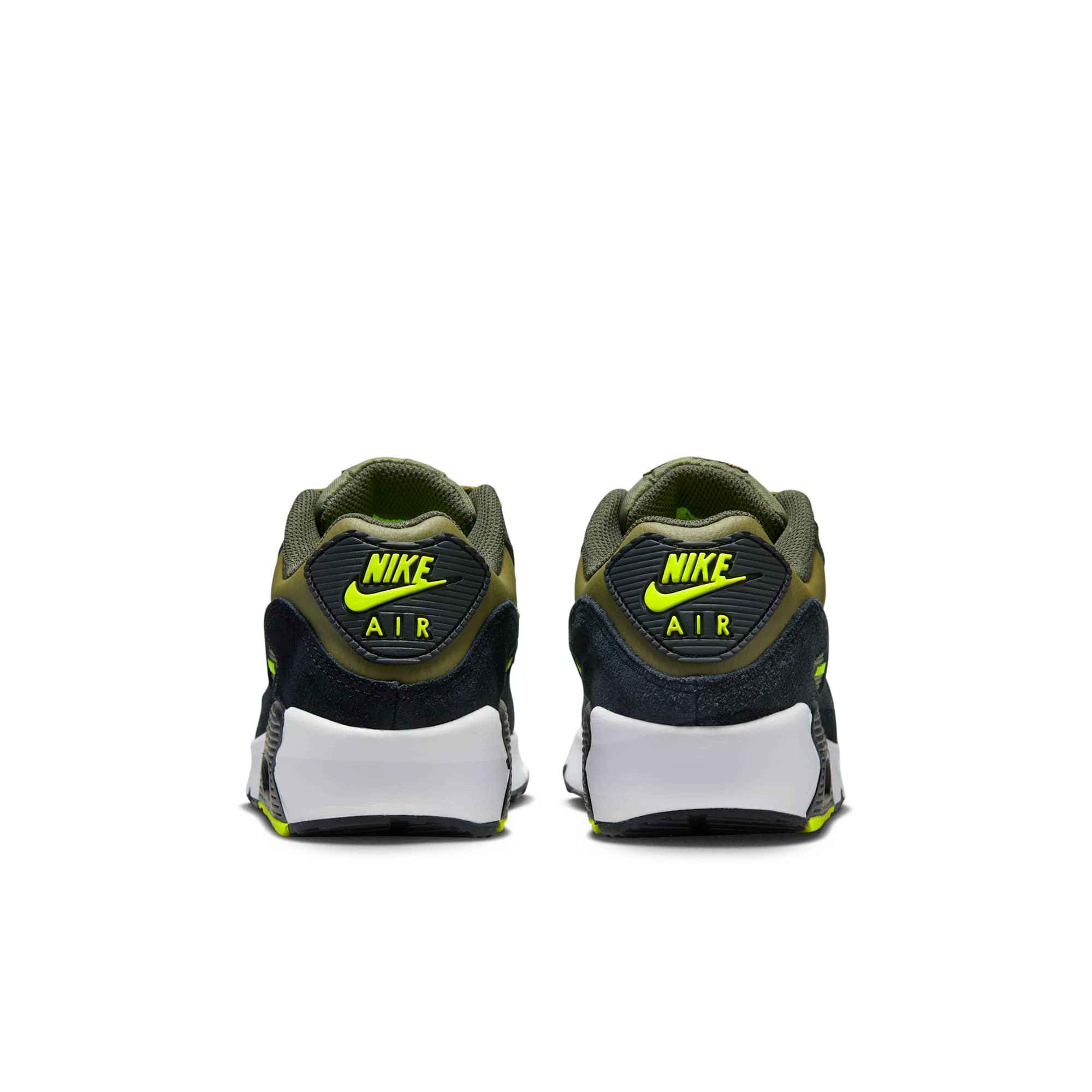 [DV3607-200] GRADE SCHOOL NIKE AIR MAX 90 LEATHER 'MEDIUM OLIVE VOLT' (GS)