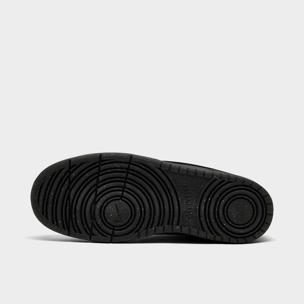 [DV5456-002] GRADE SCHOOL NIKE COURT BOROUGH LOW RECRAFT 'TRIPLE BLACK'