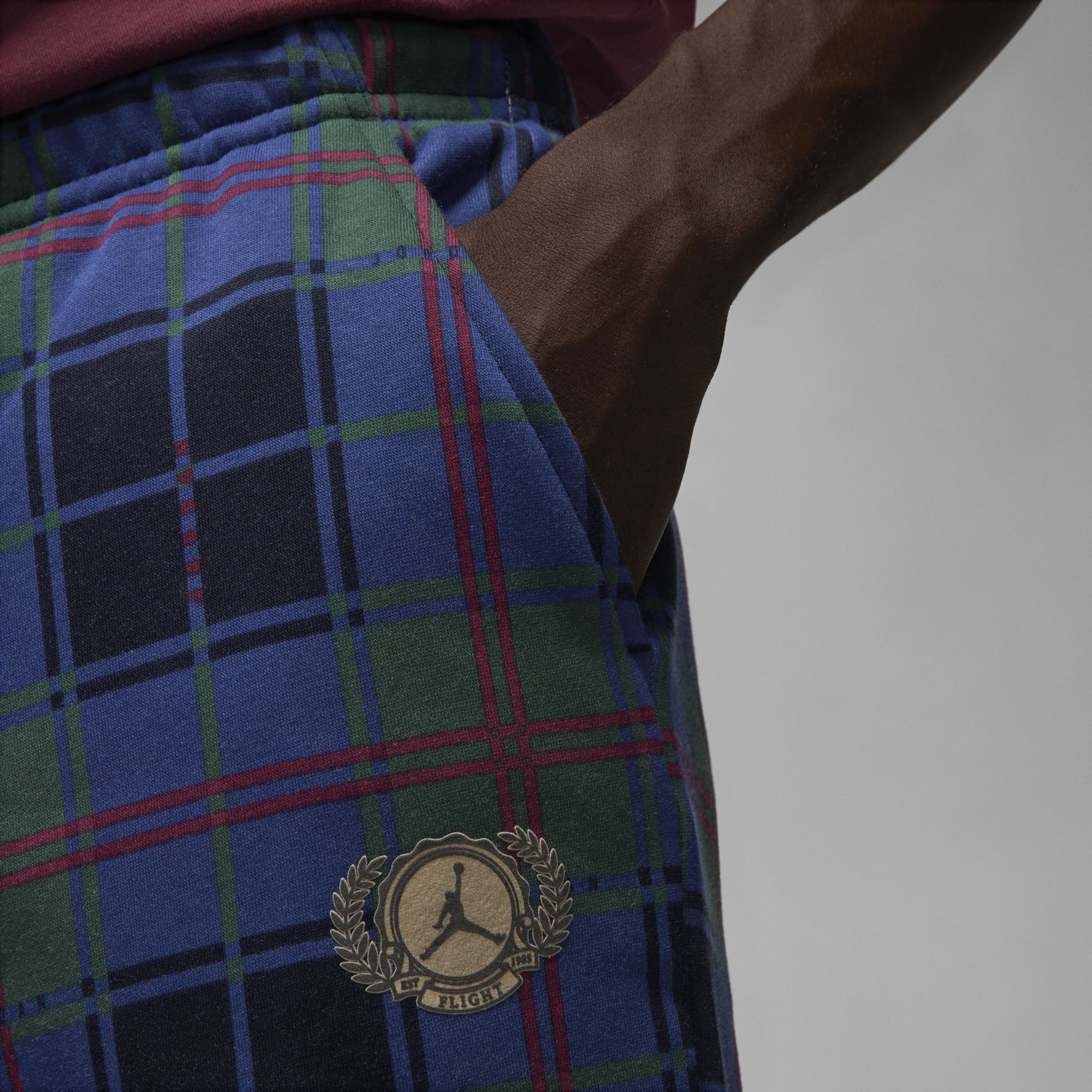 [DV9388-333] Mens Air Jordan ESSENTIAL HOLIDAY PLAID FLEECE PANTS
