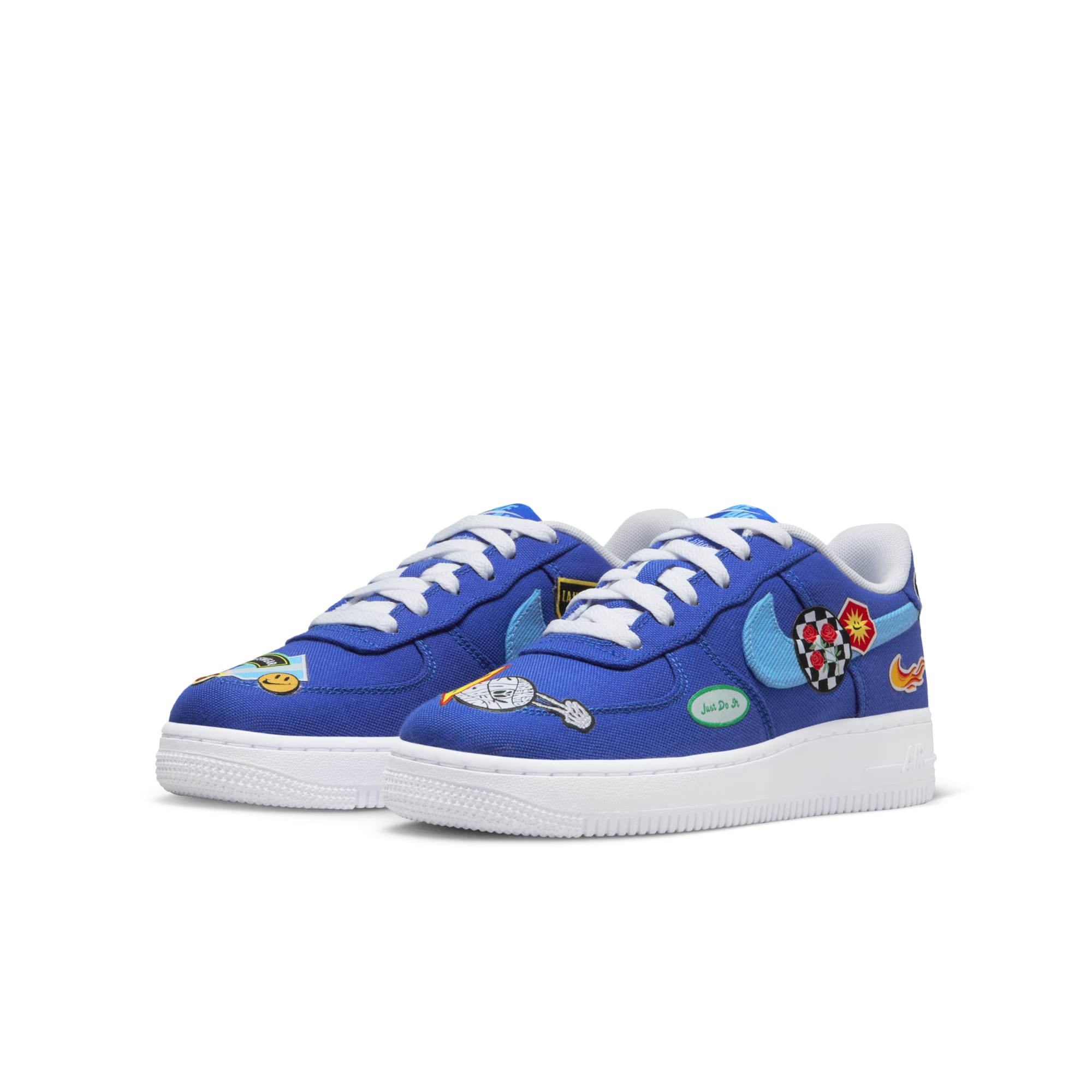 [DX2308-400] Grade School Nike AIR FORCE 1 LOW '07 PRM 'LOS ANGELES PATCHED UP (GS)'