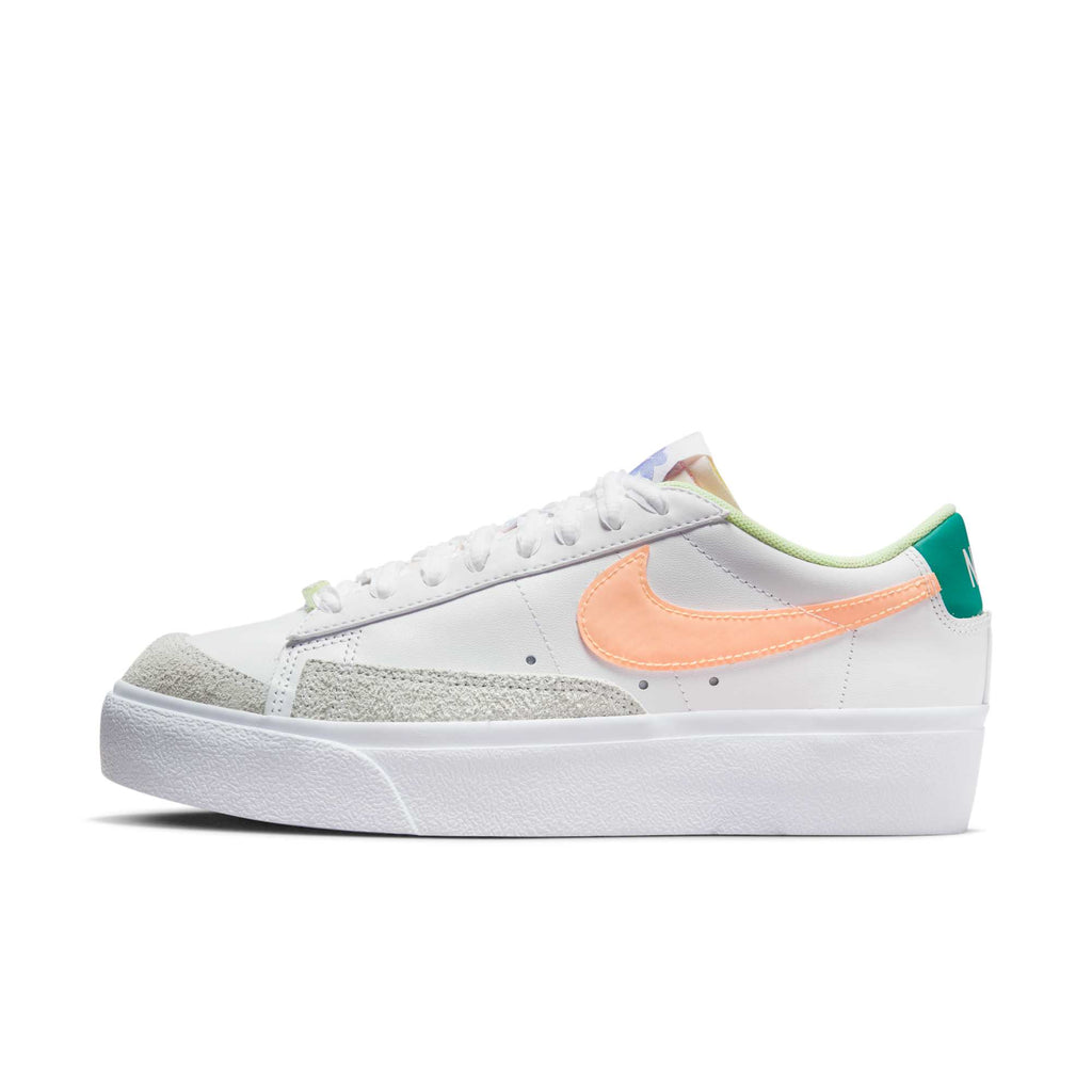 [DX3719-100] WOMENS NIKE BLAZER LOW PLATFORM 'PEACH CREAM LIGHT THISTLE'