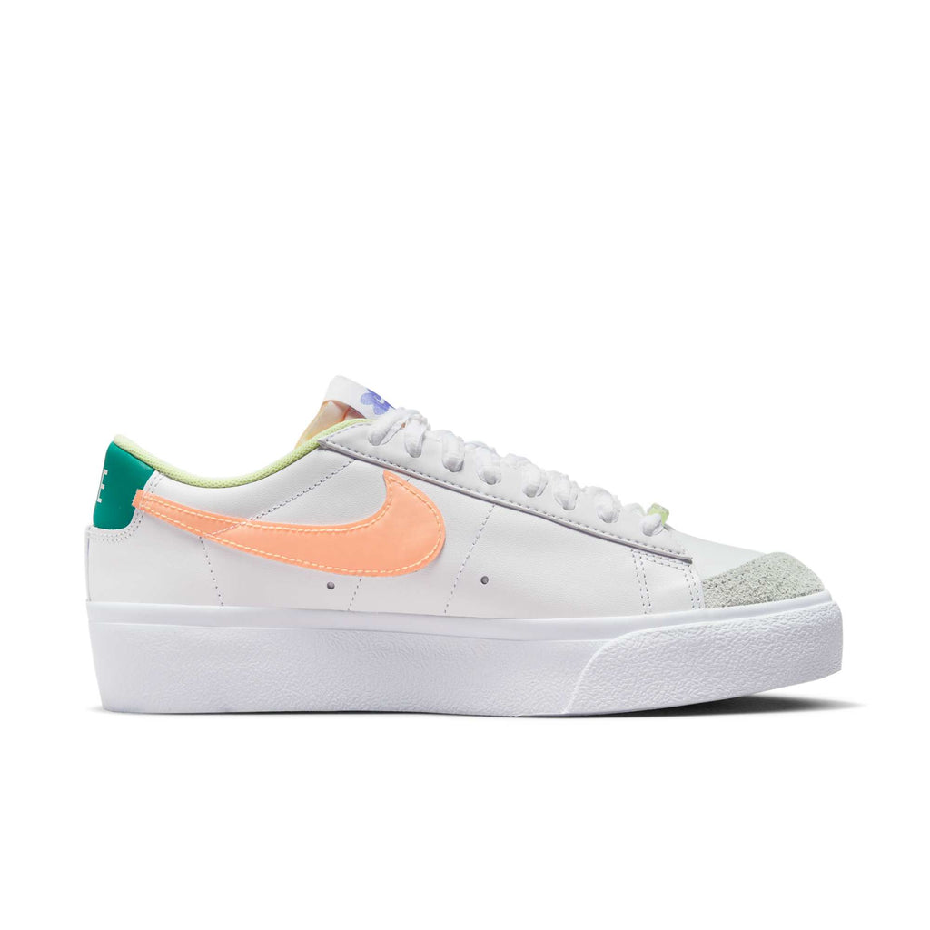 [DX3719-100] WOMENS NIKE BLAZER LOW PLATFORM 'PEACH CREAM LIGHT THISTLE'