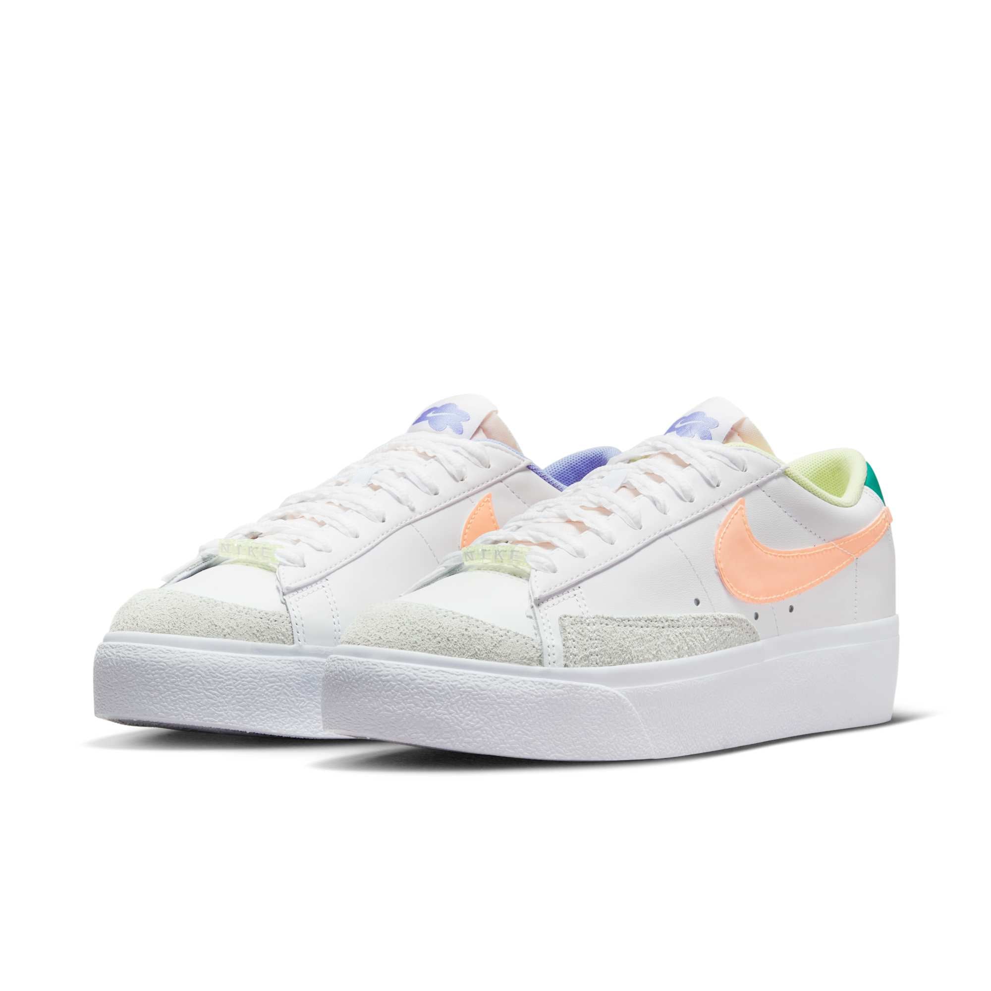 [DX3719-100] WOMENS NIKE BLAZER LOW PLATFORM 'PEACH CREAM LIGHT THISTLE'