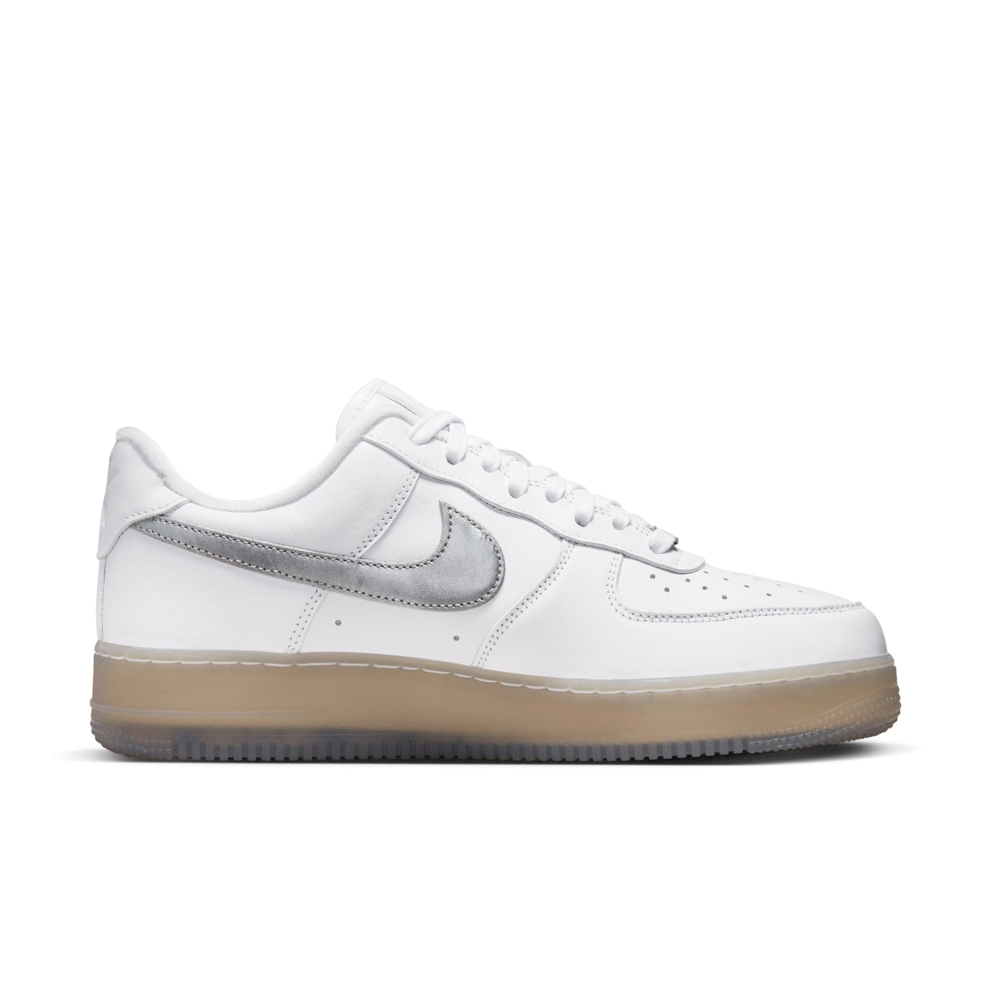 [DX3945-100] Mens Nike AIR FORCE 1 LOW '07 PRM 'WHITE METALLIC SILVER'