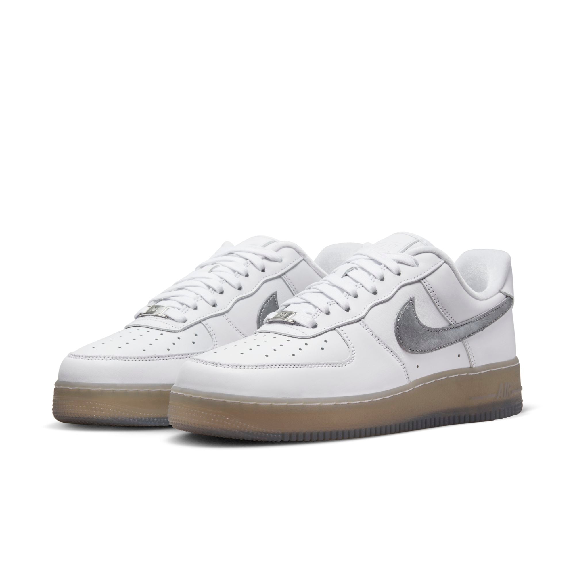 [DX3945-100] Mens Nike AIR FORCE 1 LOW '07 PRM 'WHITE METALLIC SILVER'