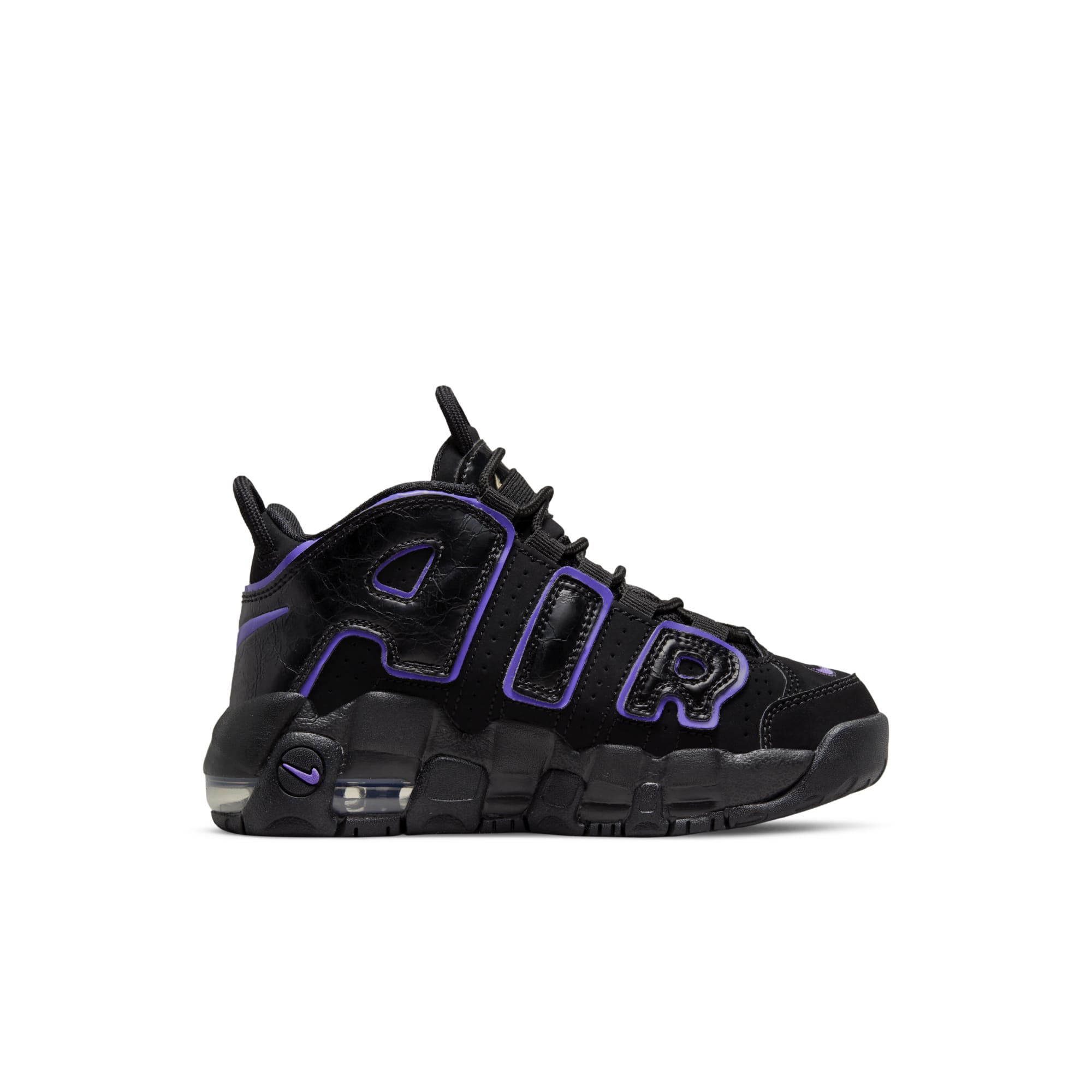 [DX5955-001] Preschool Nike AIR MORE UPTEMPO PS 'BLACK ACTION GRAPE'