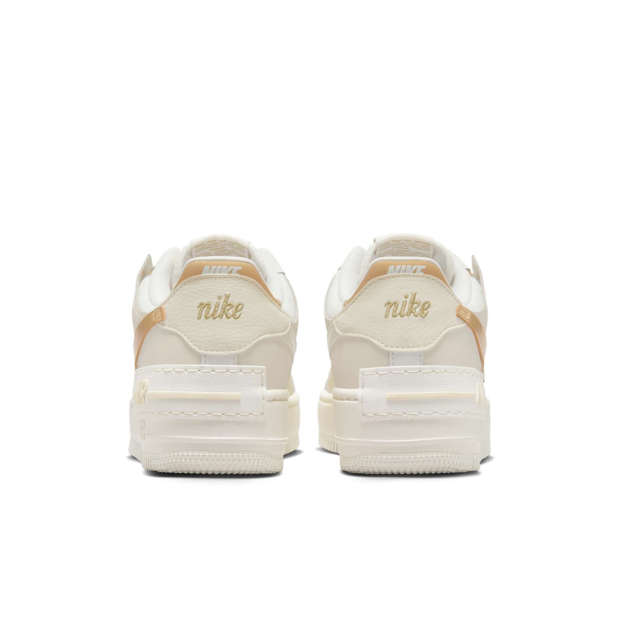 [DZ1847-108] Womens Nike AIR FORCE 1 SHADOW 'SAIL METALLIC GOLD'