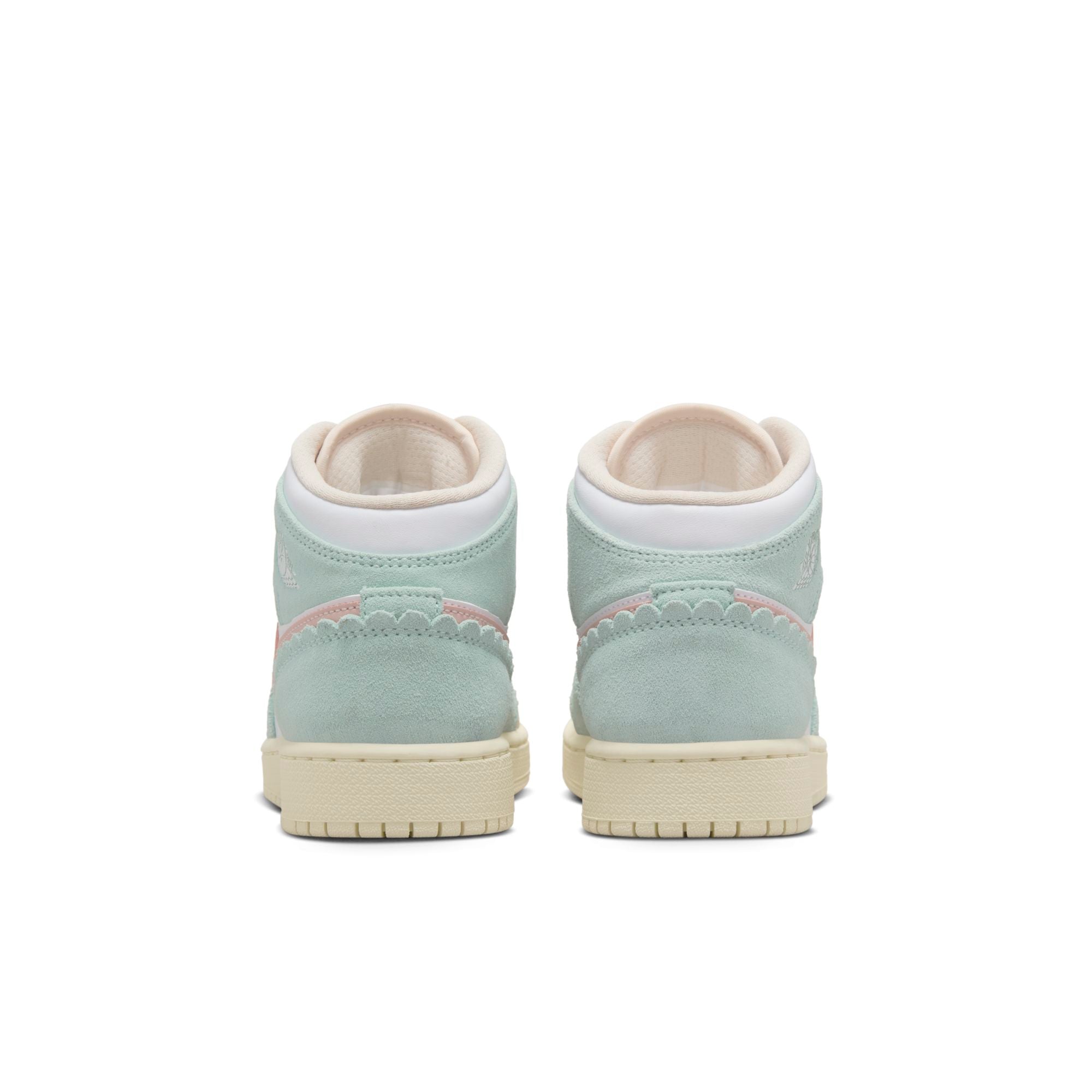 [DZ5361-100] Grade School Air Jordan RETRO 1 MID SE 'PINK OXFORD (GS)'