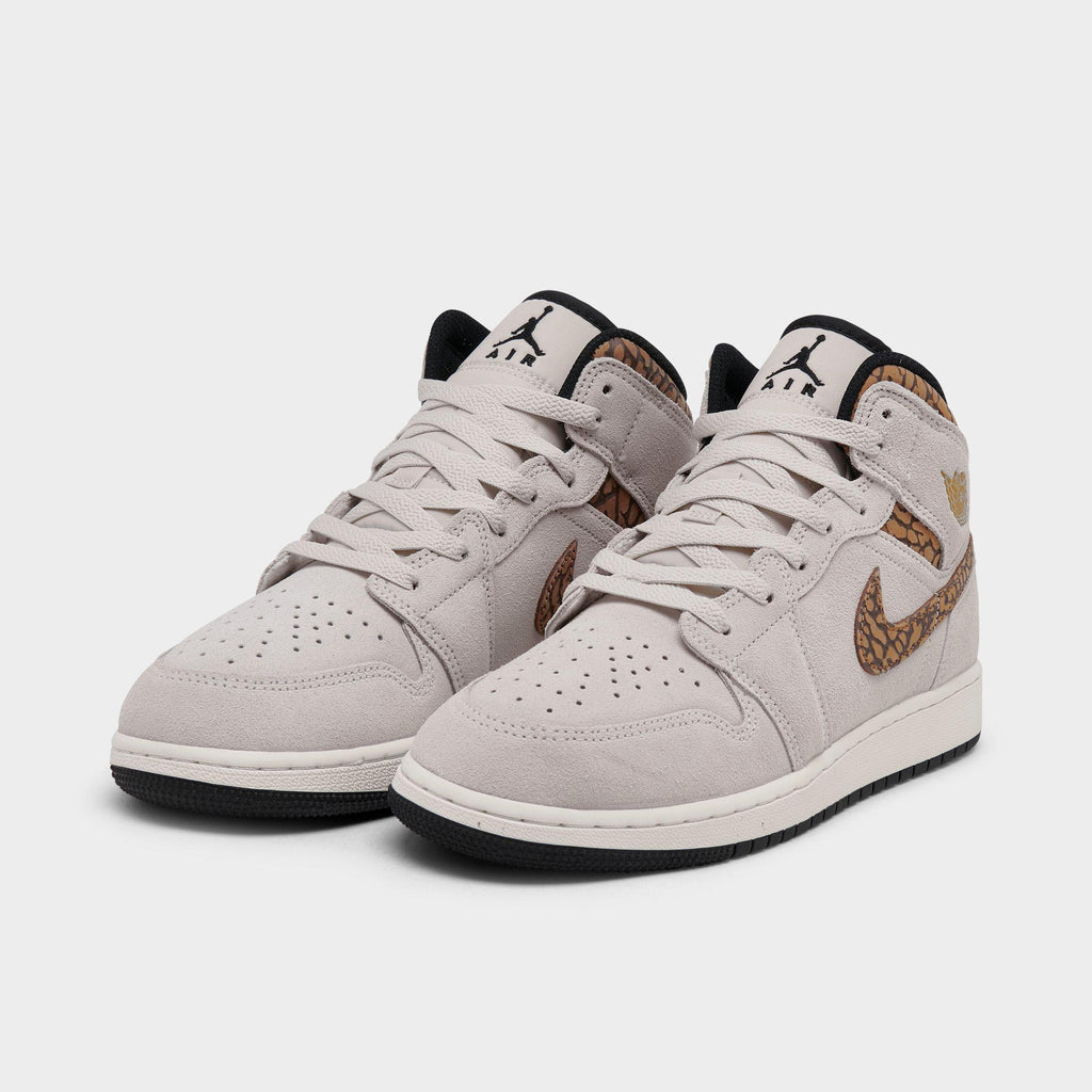 [DZ5369-102] GRADE SCHOOL AIR JORDAN RETRO 1 MID SE 'BROWN ELEPHANT (GS)'
