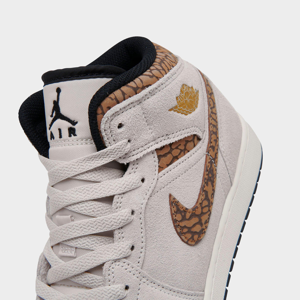 [DZ5369-102] GRADE SCHOOL AIR JORDAN RETRO 1 MID SE 'BROWN ELEPHANT (GS)'