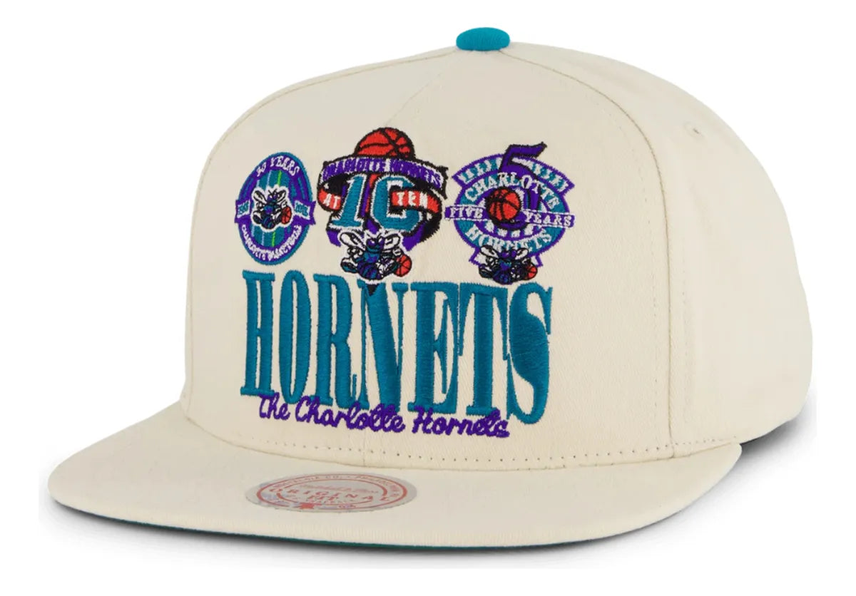 MENS MITCHELL & NESS NBA REFRAME RETRO SNAPBACK HWC HORNETS