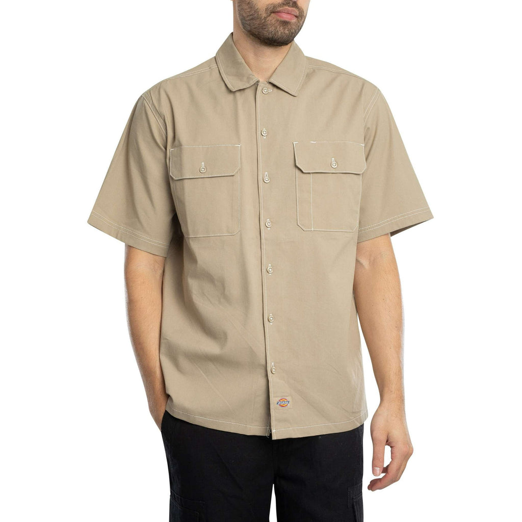 [A4Z7R0DS] MENS DICKIES RIVERBEND SHORTSLEEVED WORK SHIRT