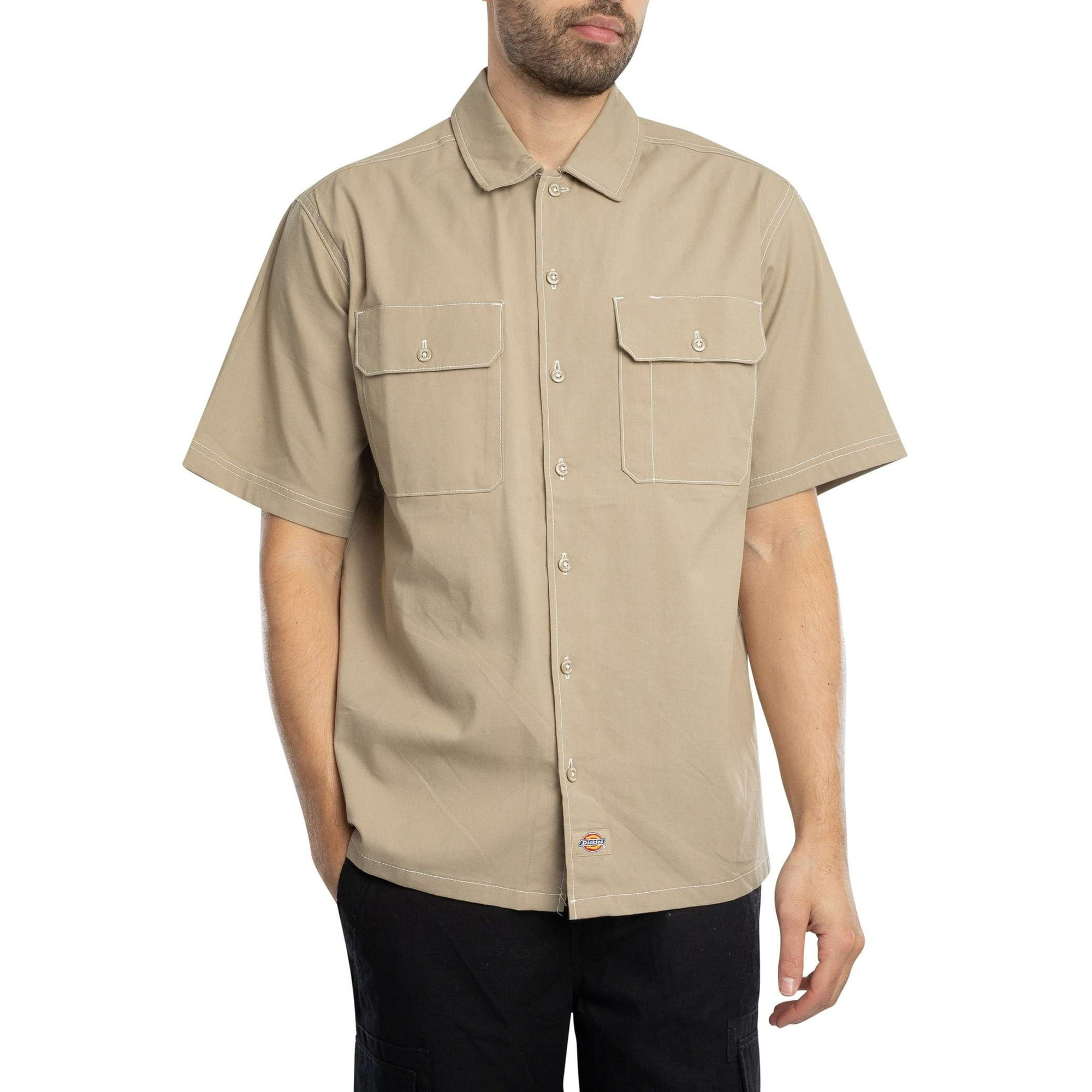 [A4Z7R0DS] MENS DICKIES RIVERBEND SHORTSLEEVED WORK SHIRT
