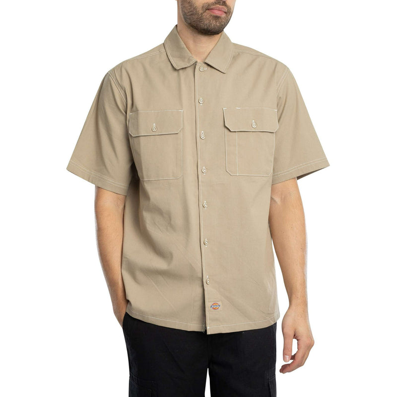 [A4Z7R0DS] MENS DICKIES RIVERBEND SHORTSLEEVED WORK SHIRT