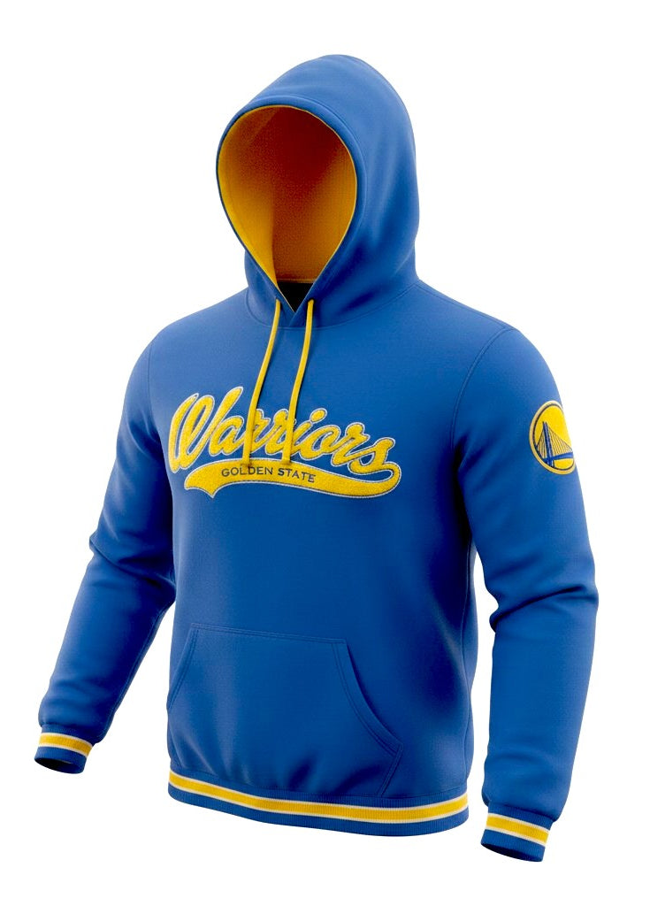 [HAPPILYHOODIE1] MENS HAPPILY PRODUCED NBA GS WARRIORS PULLOVER CHENILLE HOODIE
