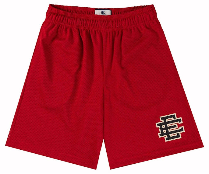 [BSCORMSH-REDBLK] MENS ERIC EMANUEL BAGGY SHORTS CORE SS24