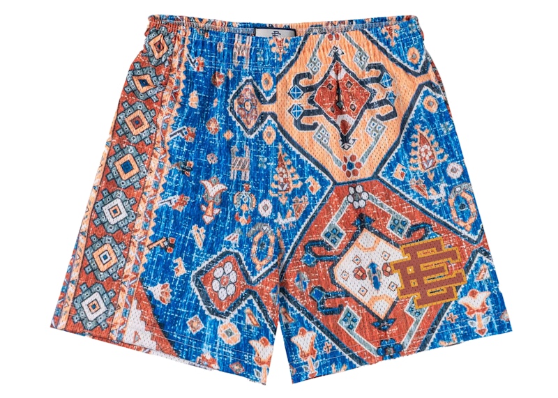 [SHR14MSH-REDTAN] MENS ERIC EMANUEL EE BASIC RUG PRINT SHORT FW24