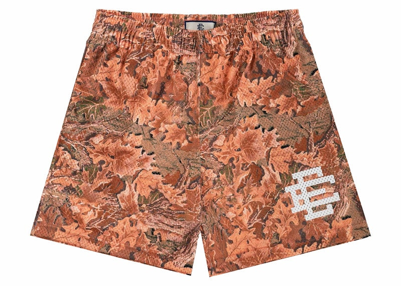 [SHLFCMSH-ORGWHT] MENS ERIC EMANUEL EE SHORTS LEAT CAMO FW23