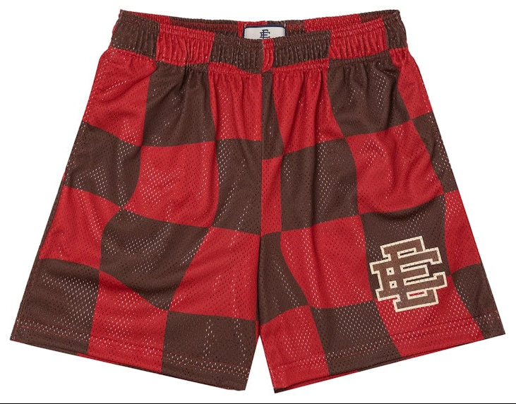[EE000113] MENS ERIC EMANUEL EE BASIC SHORT RED CHOCOLATE WAVY FLAG SS23