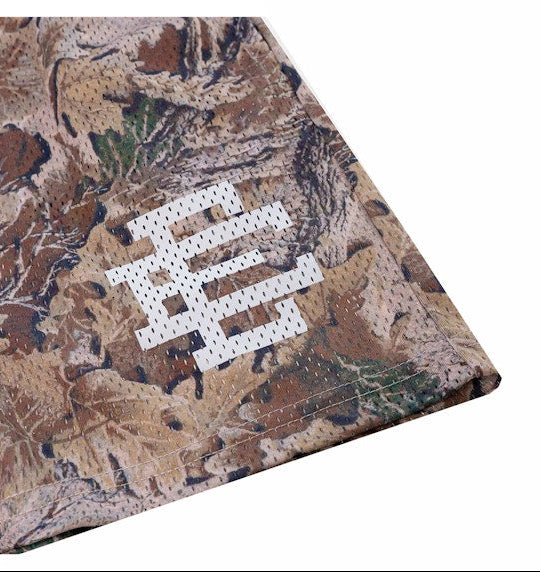 [SHBFCMSH-BGEWHT] MENS ERIC EMANUEL EE SHORTS LEAF CAMO MESH BEIGE