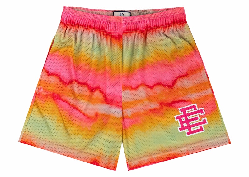 [SHHSRMSH-PNKWHT] MENS ERIC EMANUEL EE SHORTS HORIZONTAL STRIPES PATERN SS24