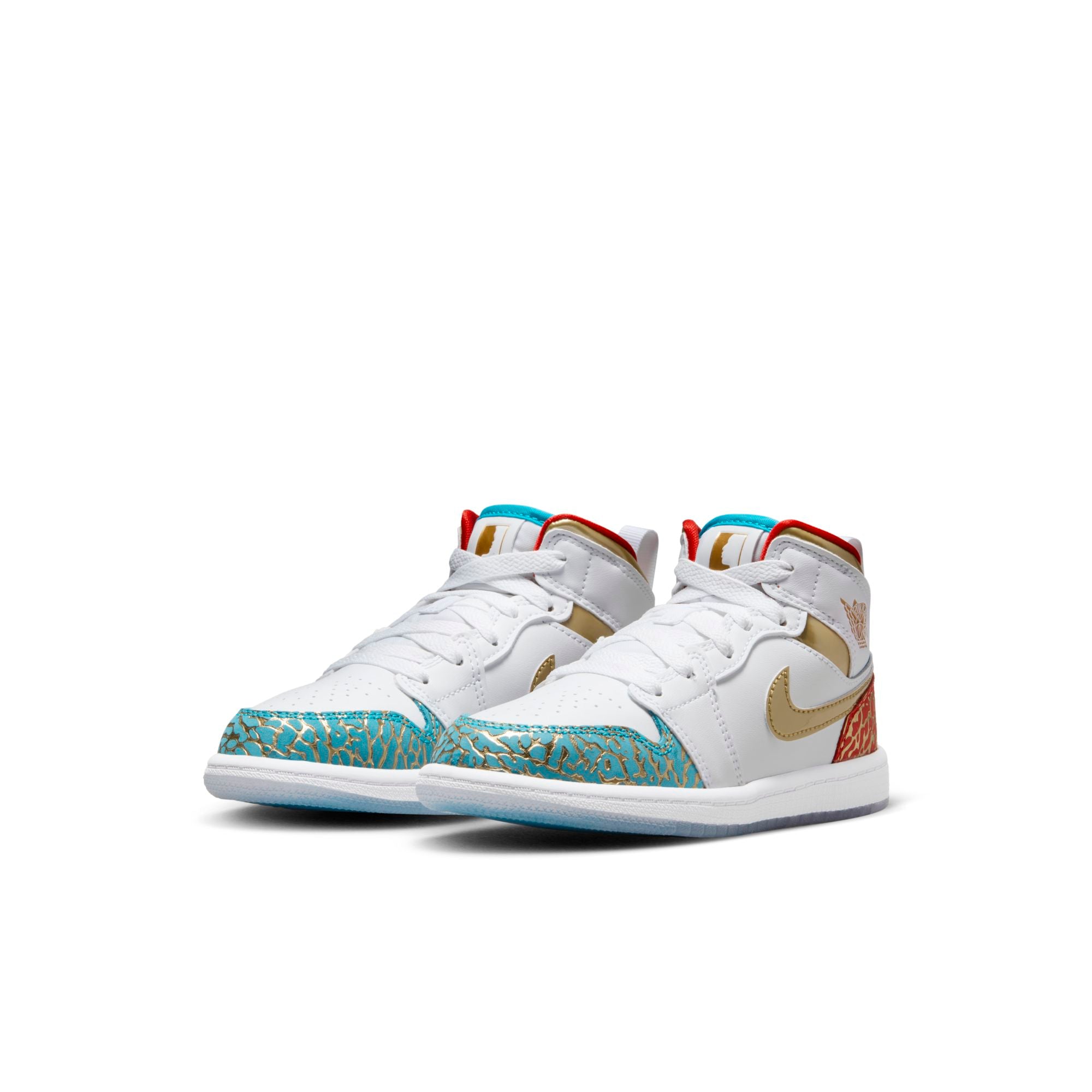 [FB2210-100] Preschool Air Jordan RETRO 1 MID 'SNEAKER SCHOOL NC TO CHICAGO (PS)'