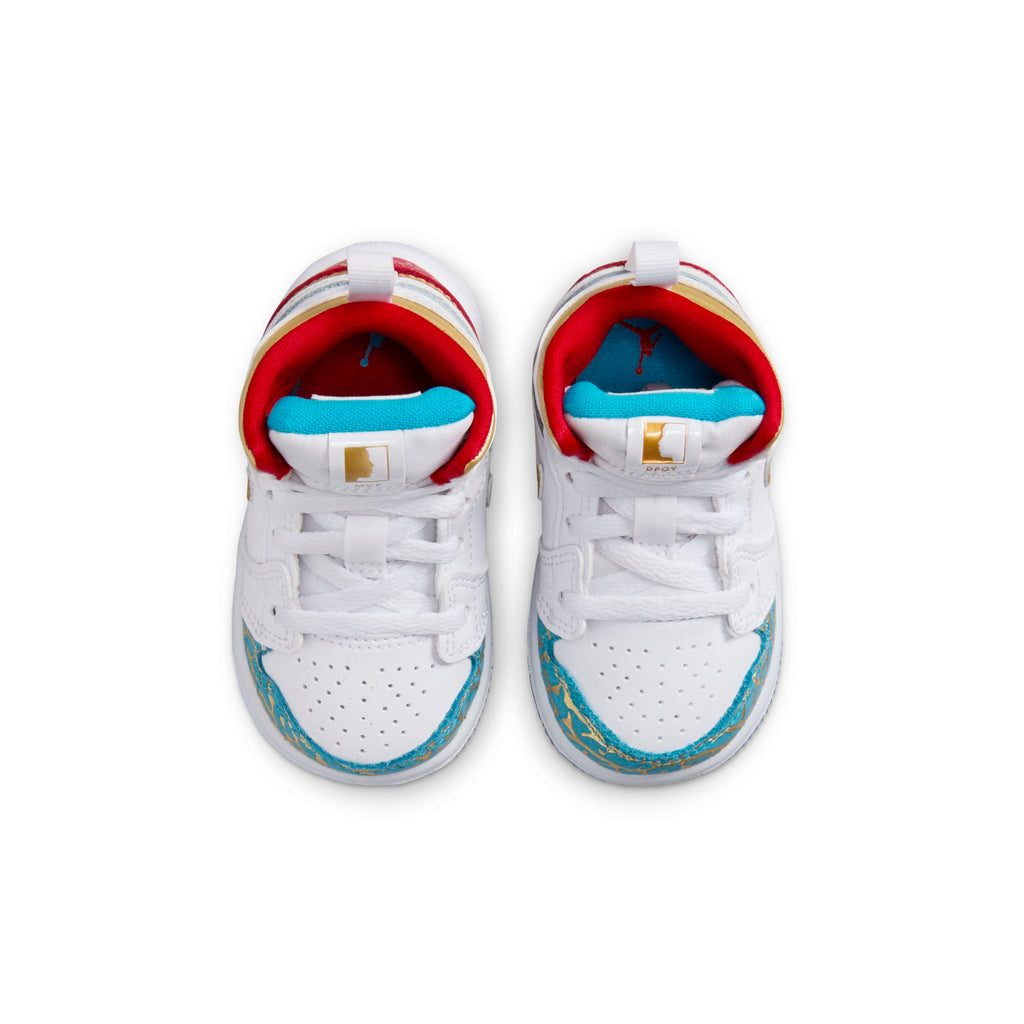 [FB2211-100] Toddlers Air Jordan RETRO 1 MID 'SNEAKER SCHOOL NC TO CHI (TD)'