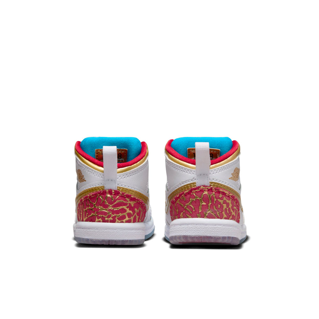 [FB2211-100] Toddlers Air Jordan RETRO 1 MID 'SNEAKER SCHOOL NC TO CHI (TD)'
