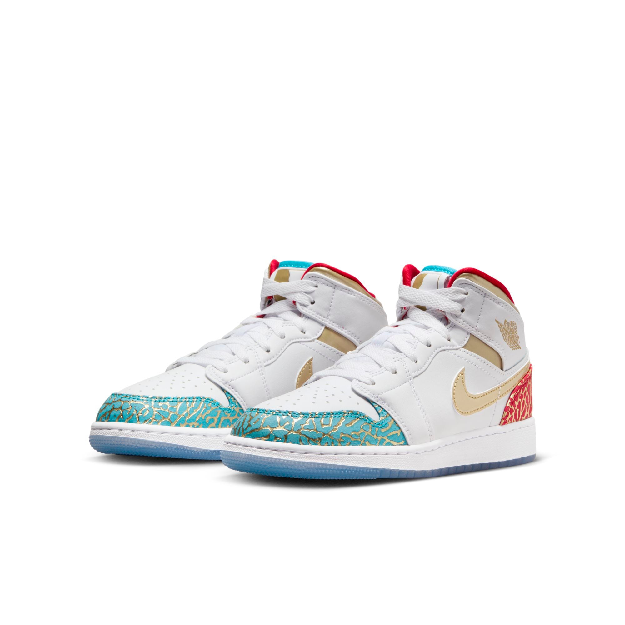[FB2212-100] Grade School Air Jordan RETRO 1 MID 'SNEAKER SCHOOL NC TO CHICAGO (GS)'