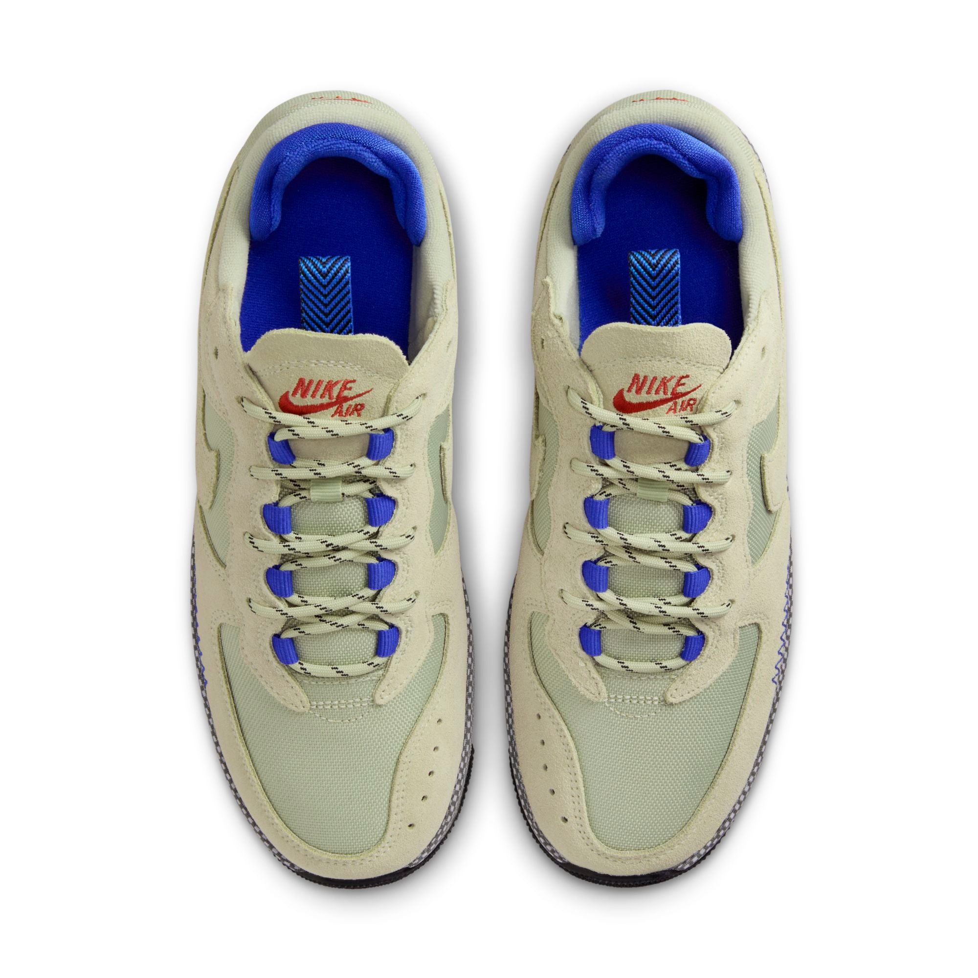 [FB2348-301] Womens Nike AIR FORCE 1 WILD 'OLIVE AURA AQUARIUS BLUE'