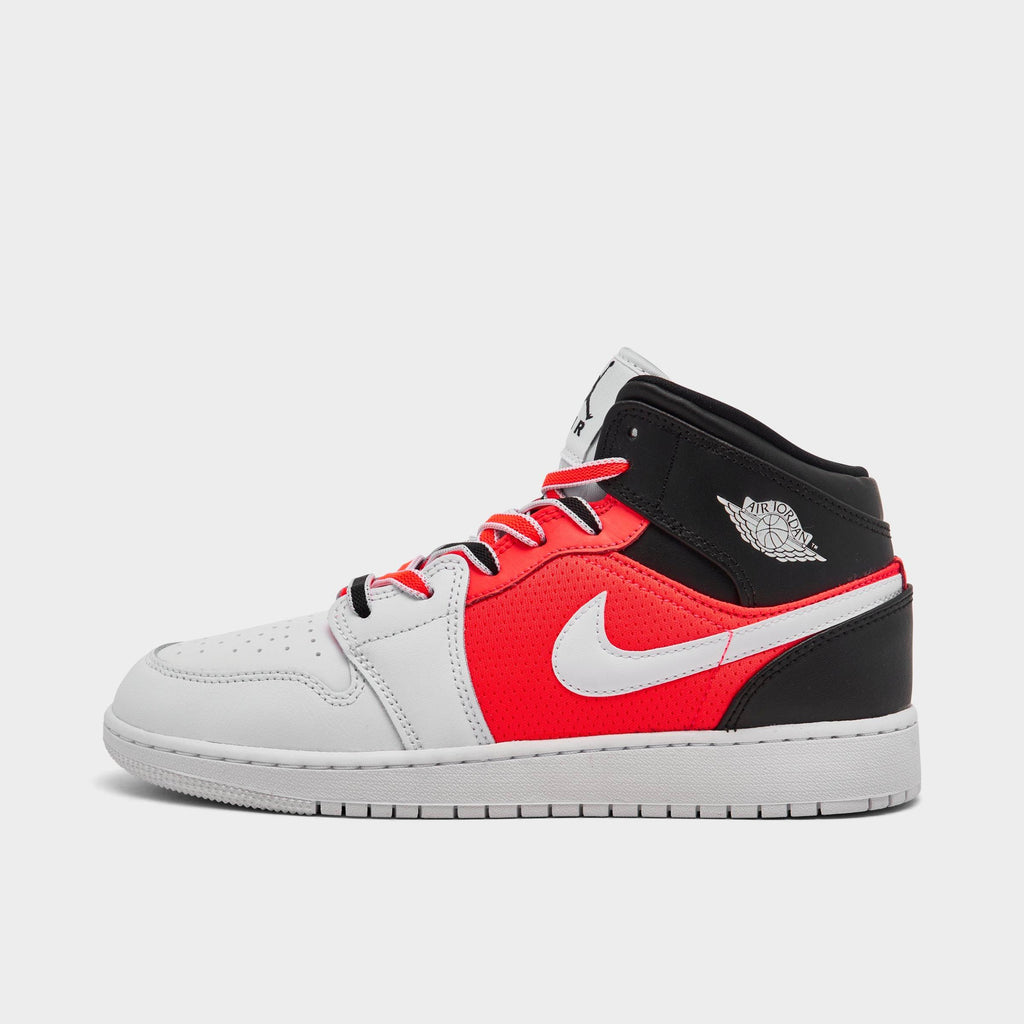 [FB4417-016] GRADE SCHOOL AIR JORDAN RETRO 1 MID SE 'WHITE BLACK INFRARED (GS)'